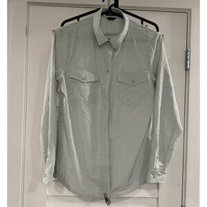 Eddie Bauer Womens Long-Sleeve Departure Shirt (Mint, Polyester/Spandex, Size S)